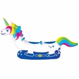 WOW Inflable Unicornio Multicolor Remolcable /2 personas